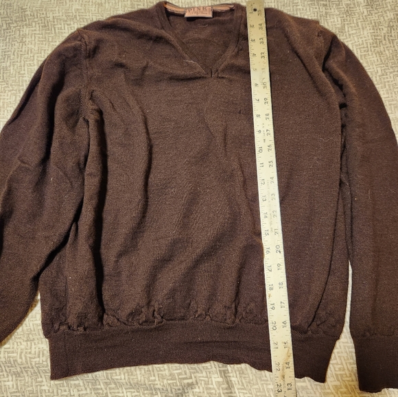 Thomas Pink Womens XL Brown Merino Wool Sweater - Picture 6 of 9